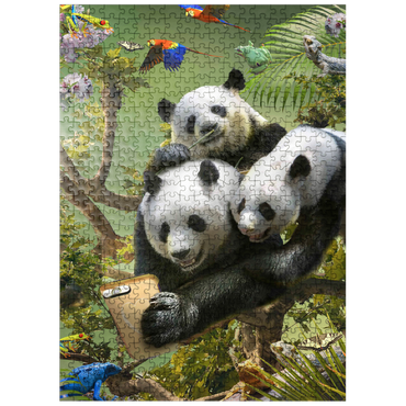 puzzleplate Panda Selfie, Pandas - Random Galaxy 500 Jigsaw Puzzle