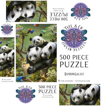 Panda Selfie, Pandas - Random Galaxy 500 Jigsaw Puzzle box 3D Modell
