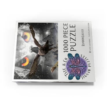 Owl Eyes, Mountain Owls - Random Galaxy 1000 Jigsaw Puzzle box view3