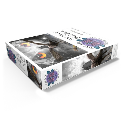 Owl Eyes, Mountain Owls - Random Galaxy 500 Jigsaw Puzzle box view1