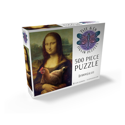 Mona Lisa and Chicken, Da Vinci - Random Galaxy 500 Jigsaw Puzzle box view2