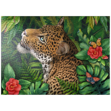 puzzleplate Leopard's Gaze Wildlife - Laurie Prindle 1000 Jigsaw Puzzle