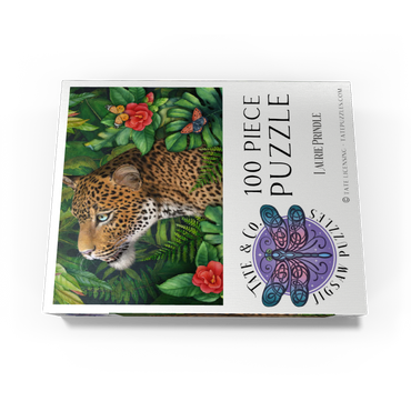 Leopard's Gaze Wildlife - Laurie Prindle 100 Jigsaw Puzzle box view3