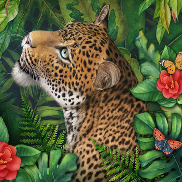 Leopard's Gaze Wildlife - Laurie Prindle 100 Jigsaw Puzzle 3D Modell