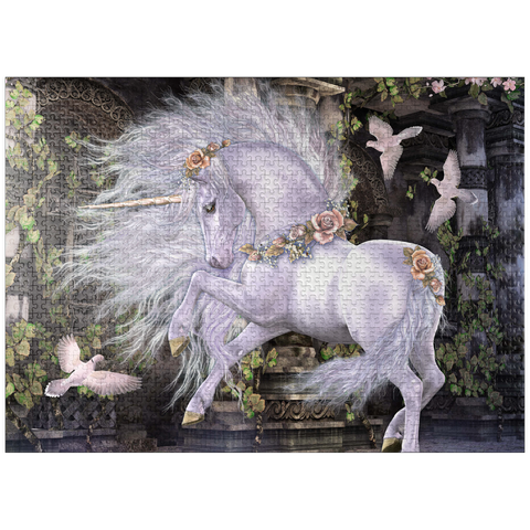 puzzleplate Gwenvael Fantasy Unicorn - Laurie Prindle 1000 Jigsaw Puzzle
