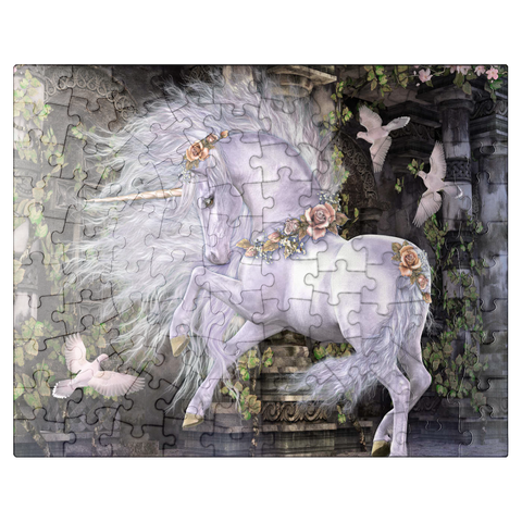 puzzleplate Gwenvael Fantasy Unicorn - Laurie Prindle 100 Jigsaw Puzzle