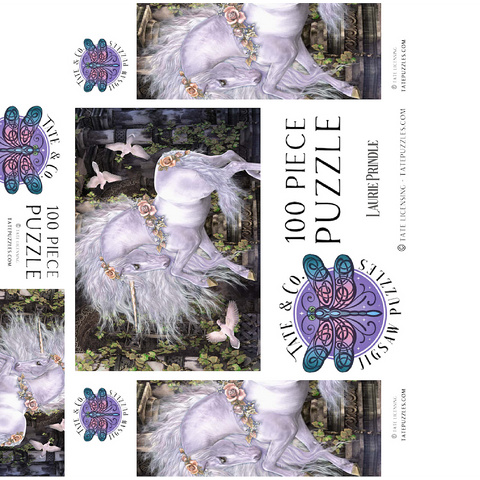 Gwenvael Fantasy Unicorn - Laurie Prindle 100 Jigsaw Puzzle box 3D Modell