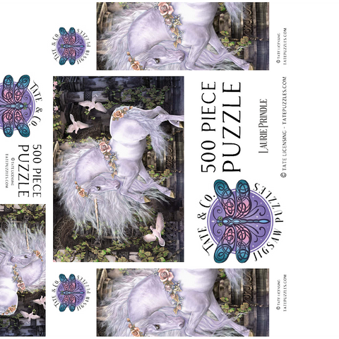 Gwenvael Fantasy Unicorn - Laurie Prindle 500 Jigsaw Puzzle box 3D Modell