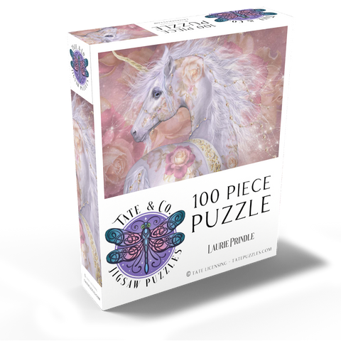 Licorne Florale Fantasy Unicorn - Laurie Prindle 100 Jigsaw Puzzle box view2