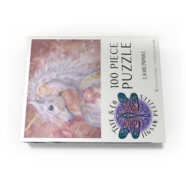 Licorne Florale Fantasy Unicorn - Laurie Prindle 100 Jigsaw Puzzle box view3