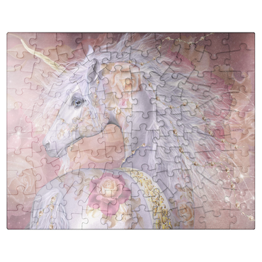 puzzleplate Licorne Florale Fantasy Unicorn - Laurie Prindle 100 Jigsaw Puzzle