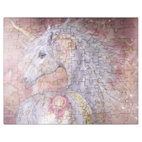 puzzleplate Licorne Florale Fantasy Unicorn - Laurie Prindle 100 Jigsaw Puzzle