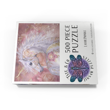 Licorne Florale Fantasy Unicorn - Laurie Prindle 500 Jigsaw Puzzle box view3