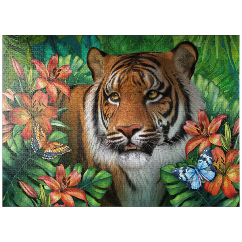puzzleplate Tiger Lily Animal Wildlife - Laurie Prindle 1000 Jigsaw Puzzle