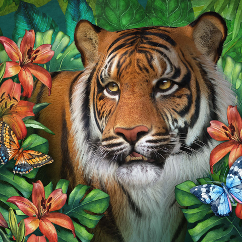 Tiger Lily Animal Wildlife - Laurie Prindle 1000 Jigsaw Puzzle 3D Modell