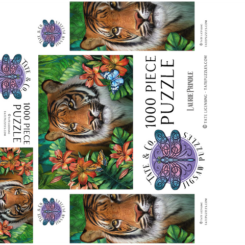 Tiger Lily Animal Wildlife - Laurie Prindle 1000 Jigsaw Puzzle box 3D Modell