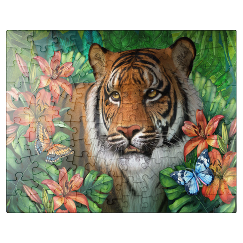 puzzleplate Tiger Lily Animal Wildlife - Laurie Prindle 100 Jigsaw Puzzle