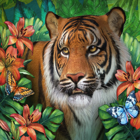 Tiger Lily Animal Wildlife - Laurie Prindle 100 Jigsaw Puzzle 3D Modell