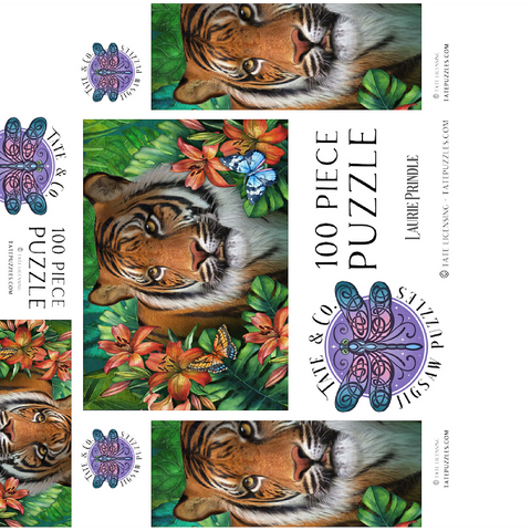 Tiger Lily Animal Wildlife - Laurie Prindle 100 Jigsaw Puzzle box 3D Modell