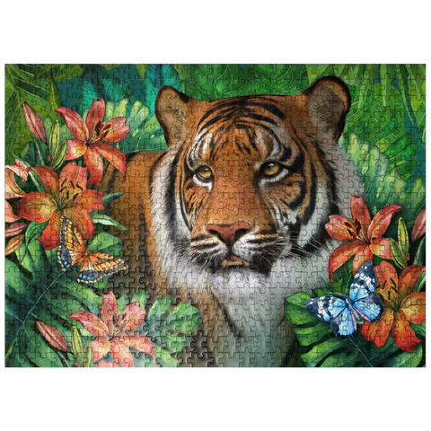 puzzleplate Tiger Lily Animal Wildlife - Laurie Prindle 500 Jigsaw Puzzle