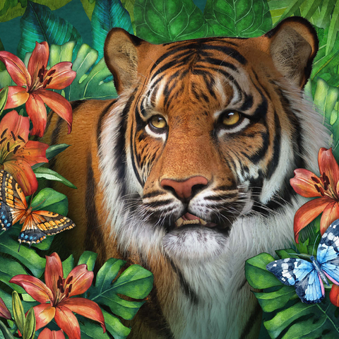 Tiger Lily Animal Wildlife - Laurie Prindle 500 Jigsaw Puzzle 3D Modell