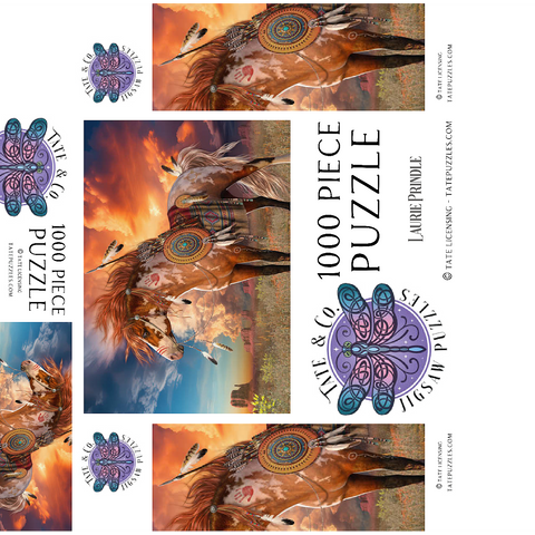 Medicine Horse Native American Horse - Laurie Prindle 1000 Jigsaw Puzzle box 3D Modell