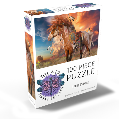 Medicine Horse Native American Horse - Laurie Prindle 100 Jigsaw Puzzle box view2