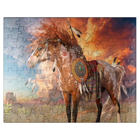puzzleplate Medicine Horse Native American Horse - Laurie Prindle 100 Jigsaw Puzzle