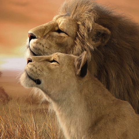 A Tender Moment Wildlife - Laurie Prindle 100 Jigsaw Puzzle 3D Modell