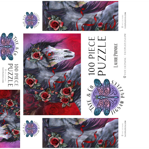 Calavera Fantasy Horse - Laurie Prindle 100 Jigsaw Puzzle box 3D Modell