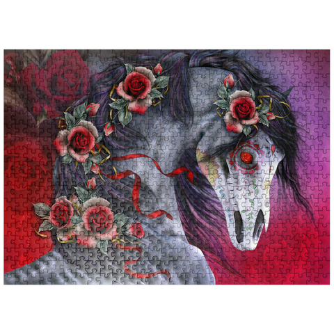 puzzleplate Calavera Fantasy Horse - Laurie Prindle 500 Jigsaw Puzzle