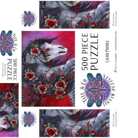 Calavera Fantasy Horse - Laurie Prindle 500 Jigsaw Puzzle box 3D Modell