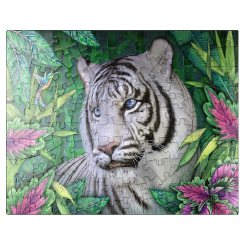puzzleplate White Tiger Animal Wildlife - Laurie Prindle 100 Jigsaw Puzzle