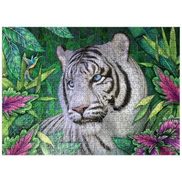 puzzleplate White Tiger Animal Wildlife - Laurie Prindle 500 Jigsaw Puzzle