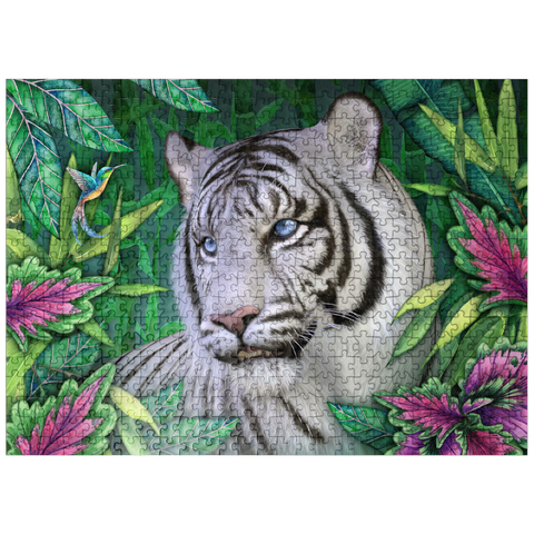 puzzleplate White Tiger Animal Wildlife - Laurie Prindle 500 Jigsaw Puzzle