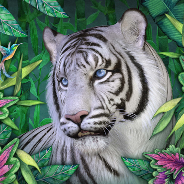 White Tiger Animal Wildlife - Laurie Prindle 500 Jigsaw Puzzle 3D Modell
