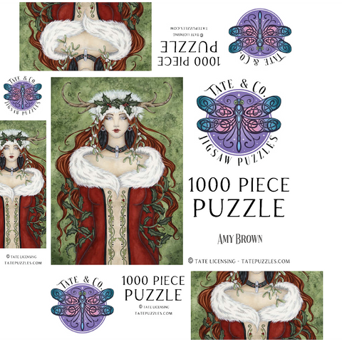 Winter Solstice fairy - Amy Brown 1000 Jigsaw Puzzle box 3D Modell