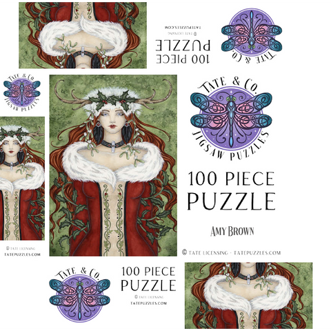 Winter Solstice fairy - Amy Brown 100 Jigsaw Puzzle box 3D Modell