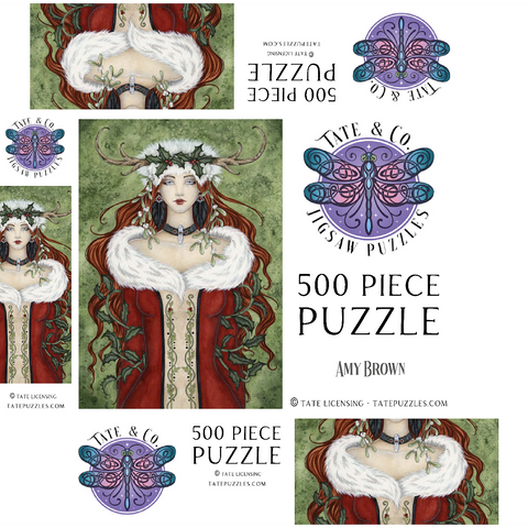 Winter Solstice fairy - Amy Brown 500 Jigsaw Puzzle box 3D Modell