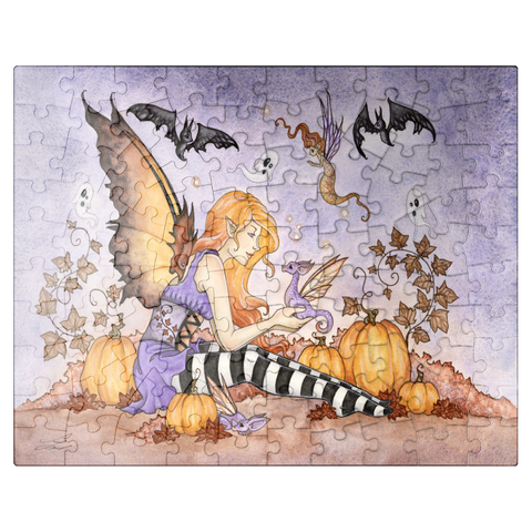 puzzleplate Magick In The Pumpkin Patch fairy - Amy Brown 100 Jigsaw Puzzle