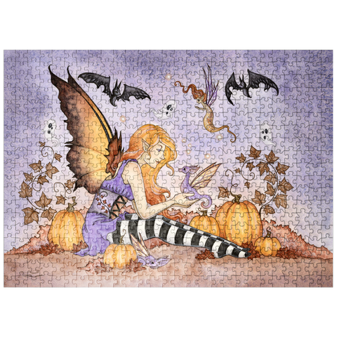 puzzleplate Magick In The Pumpkin Patch fairy - Amy Brown 500 Jigsaw Puzzle