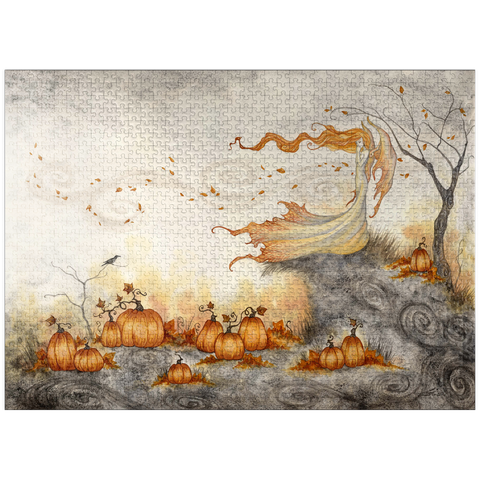 puzzleplate Whispers In The Pumpkin Patch fairy - Amy Brown 1000 Jigsaw Puzzle