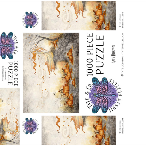 Whispers In The Pumpkin Patch fairy - Amy Brown 1000 Jigsaw Puzzle box 3D Modell