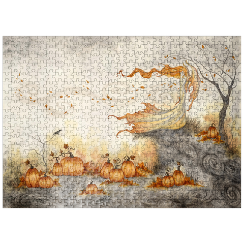 puzzleplate Whispers In The Pumpkin Patch fairy - Amy Brown 500 Jigsaw Puzzle