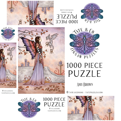 Key Keepers fairy - Amy Brown 1000 Jigsaw Puzzle box 3D Modell