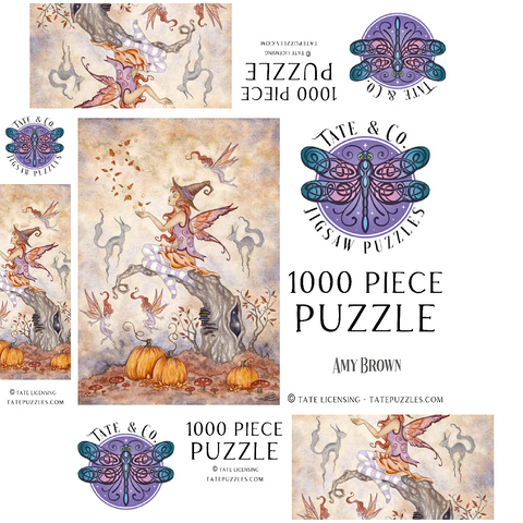 Autumn Spell fairy - Amy Brown 1000 Jigsaw Puzzle box 3D Modell