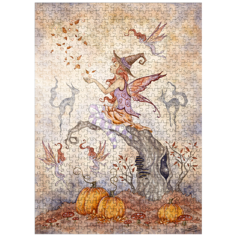 puzzleplate Autumn Spell fairy - Amy Brown 500 Jigsaw Puzzle