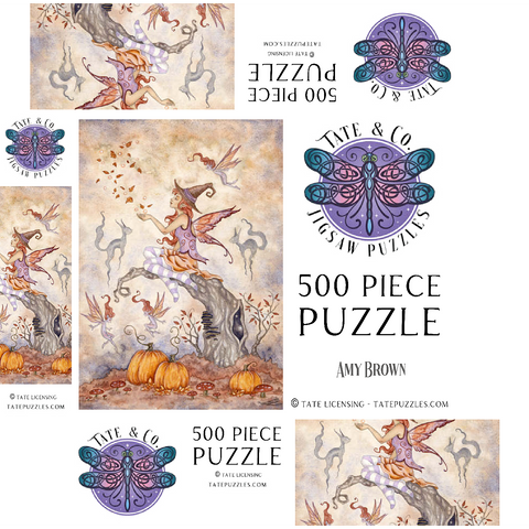 Autumn Spell fairy - Amy Brown 500 Jigsaw Puzzle box 3D Modell