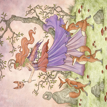 Fox Dance fairy - Amy Brown 100 Jigsaw Puzzle 3D Modell