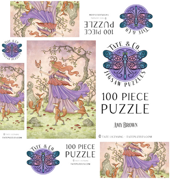 Fox Dance fairy - Amy Brown 100 Jigsaw Puzzle box 3D Modell